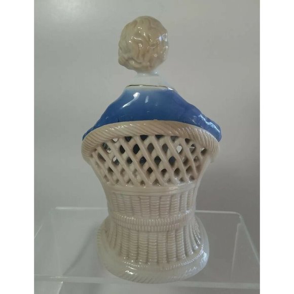 Vintage Lenwile ARDALT JAPAN COLONIAL FIGURINES Man in Wicker Chair 7.5" tall - Picture 4 of 12